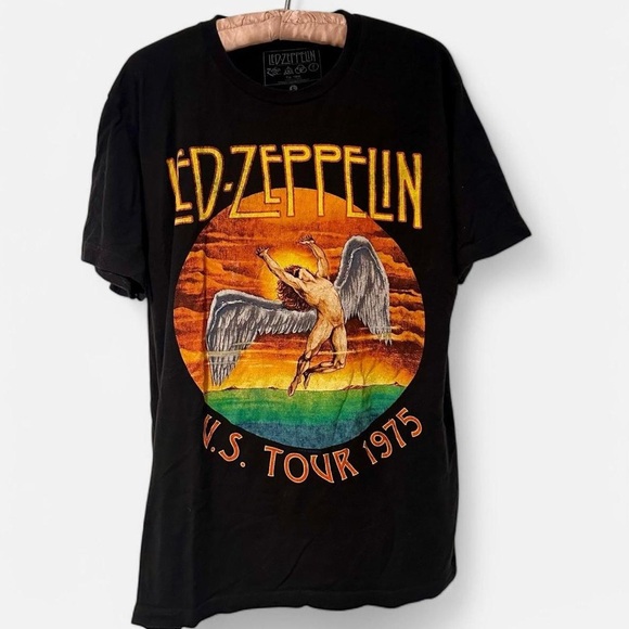 Led Zeppelin US Tour 1975 Tee - Sz L - Picture 1 of 3